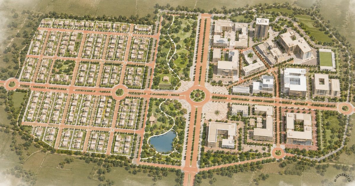 Master planning diagram for large-scale residential township development