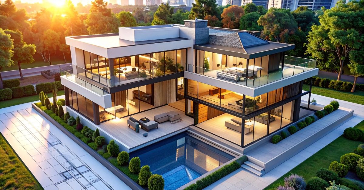 Latest Interior Design Trends Transforming Modern Homes 2 Modern luxury home design by top architects in Jaipur with elegant exterior and landscaping