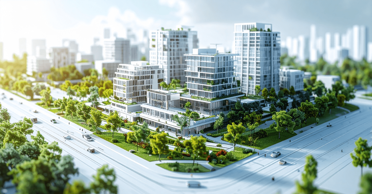Land use and zoning map with residential commercial and industrial areas
